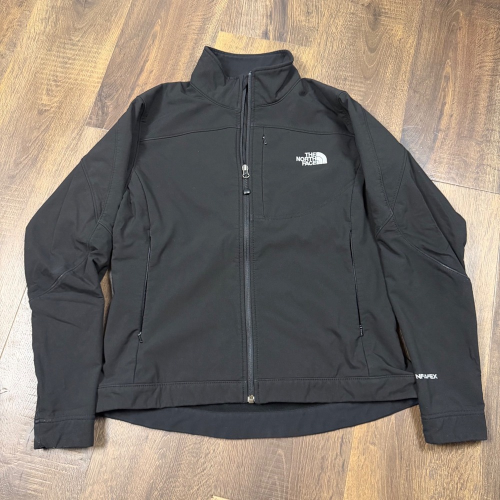 The North Face TNF Apex Women's M Black Softshell Full Zip Jacket Ski